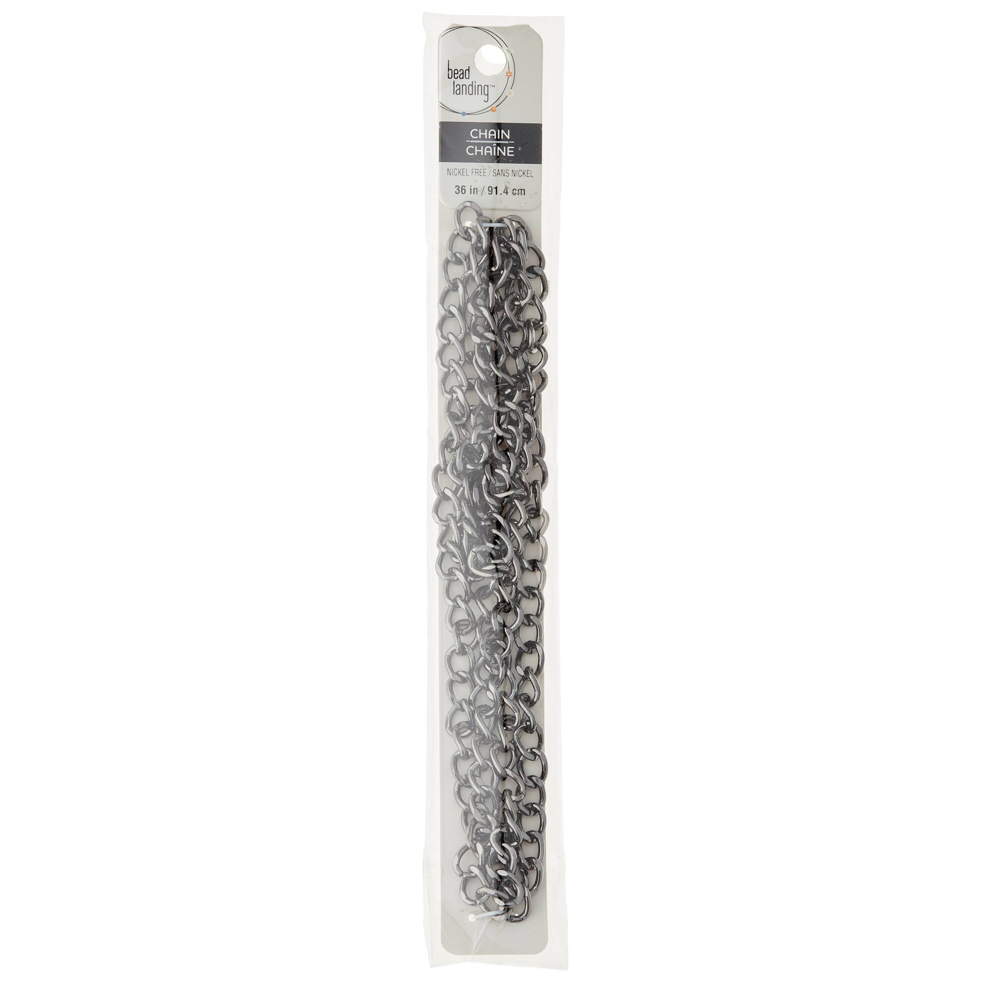 12 Pack: 36" Gunmetal Small Double Figure 8 Chain by Bead Landing™